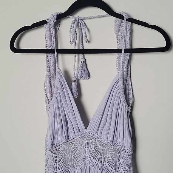 NWT Free People 200 Degree Mini Dress XS Boho CottageCore Sexy Tassel Coquette - Picture 3 of 12